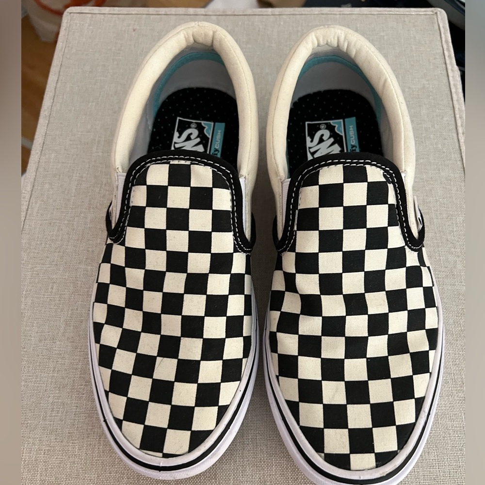 Vans Classic Slip On Checkerboard, Comfy Cush, Women's size 8.5